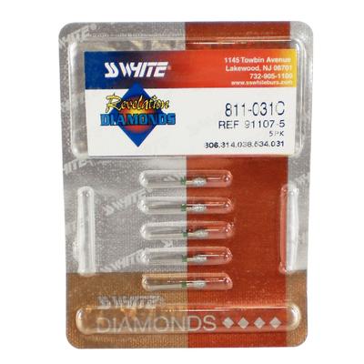 Revelation® Diamonds – Coarse, Size #811-031, 3.1 mm Diameter, Equilibrating, FG, 5/Pkg