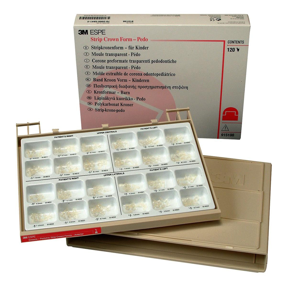 Strip Crown Forms Primary Anterior Starter Kit 120/Box