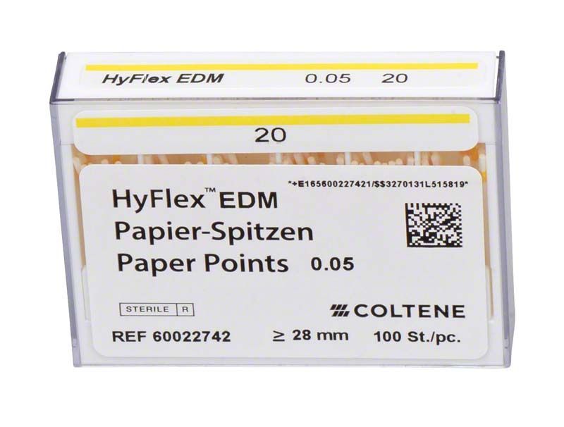 HyFlex® EDM Absorbent Paper Points – Sterile, 100/Pkg