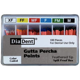 Feathered Tip Gutta Percha Points, 100/Pkg