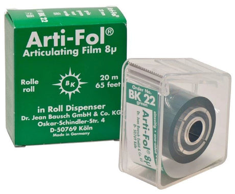 Bausch Arti-Fol Metallic - One-Sided Shimstock-Film, 12 microns, 22 mm x 20 m Roll