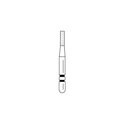 Two Striper® Diamond Burs – FG, Fine, Red, Cylinder Flat End, 5/Pkg