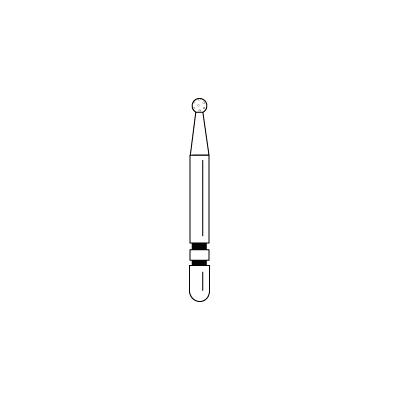 Two Striper® Diamond Burs – FG, Fine, Red, Round End, 5/Pkg