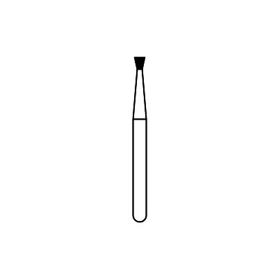 Solo Diamond™ Single-Use Diamond Burs – FG, Medium, Blue, Inverted Cone, Flat End, # 805, 0.9 mm Head Length, 1.2 mm Head Diameter, 25/Pkg