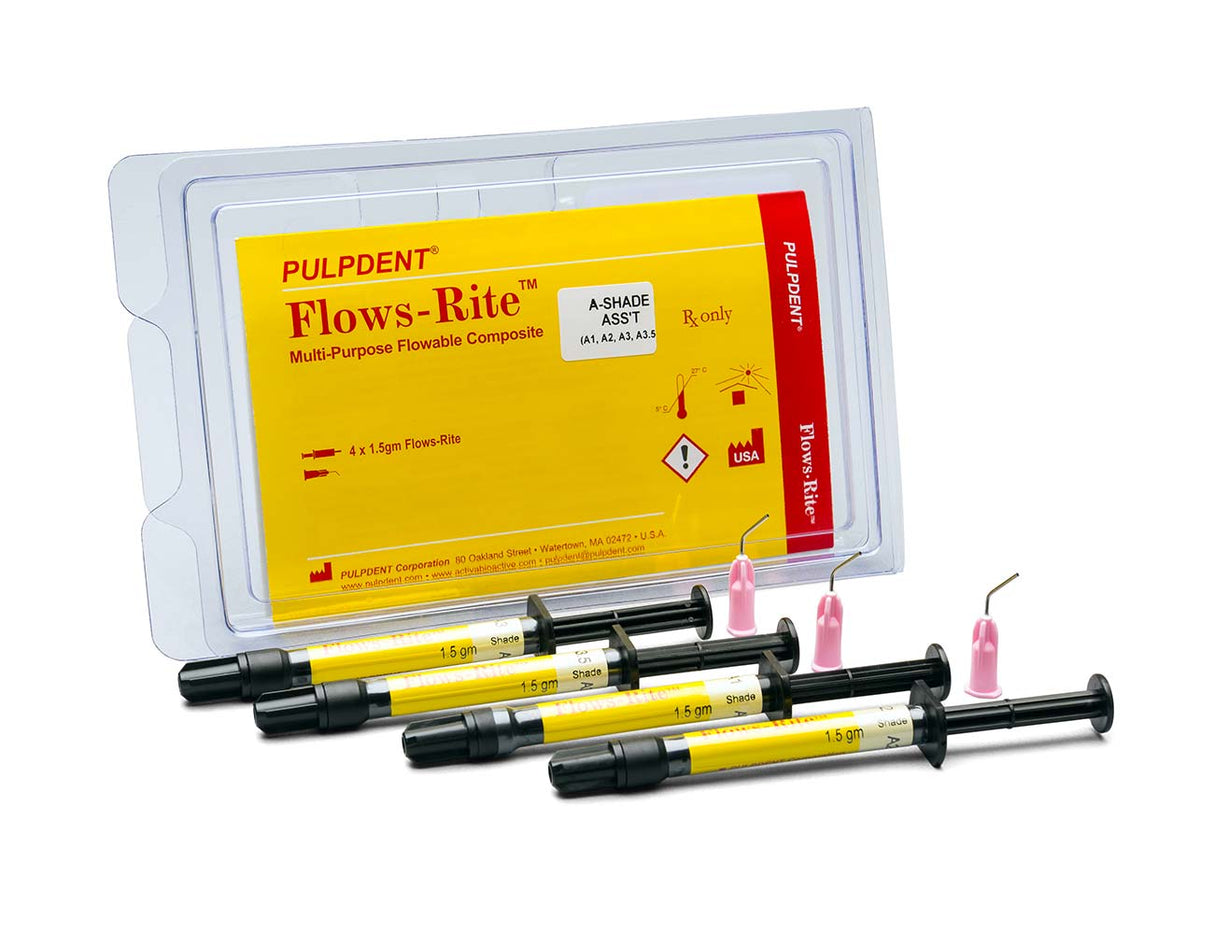 Flows-Rite™ Multipurpose Composite – 4 (1.5 g) Syringes, 20 Applicator Tips