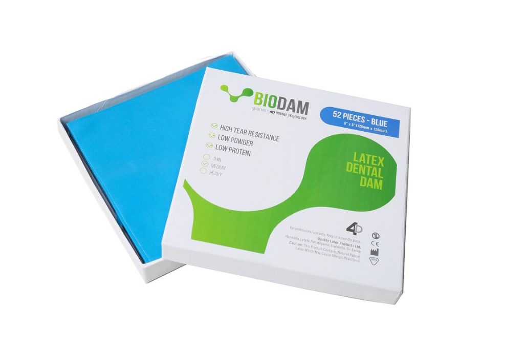 Biodam Latex Dental Dam - 6X6 Heavy Blue - EXP - 03/2025