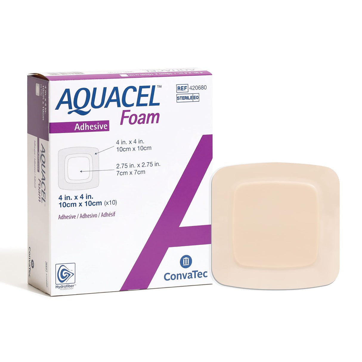 AQUACEL® Ag Foam Hydrofibre Dressing, Adhesive