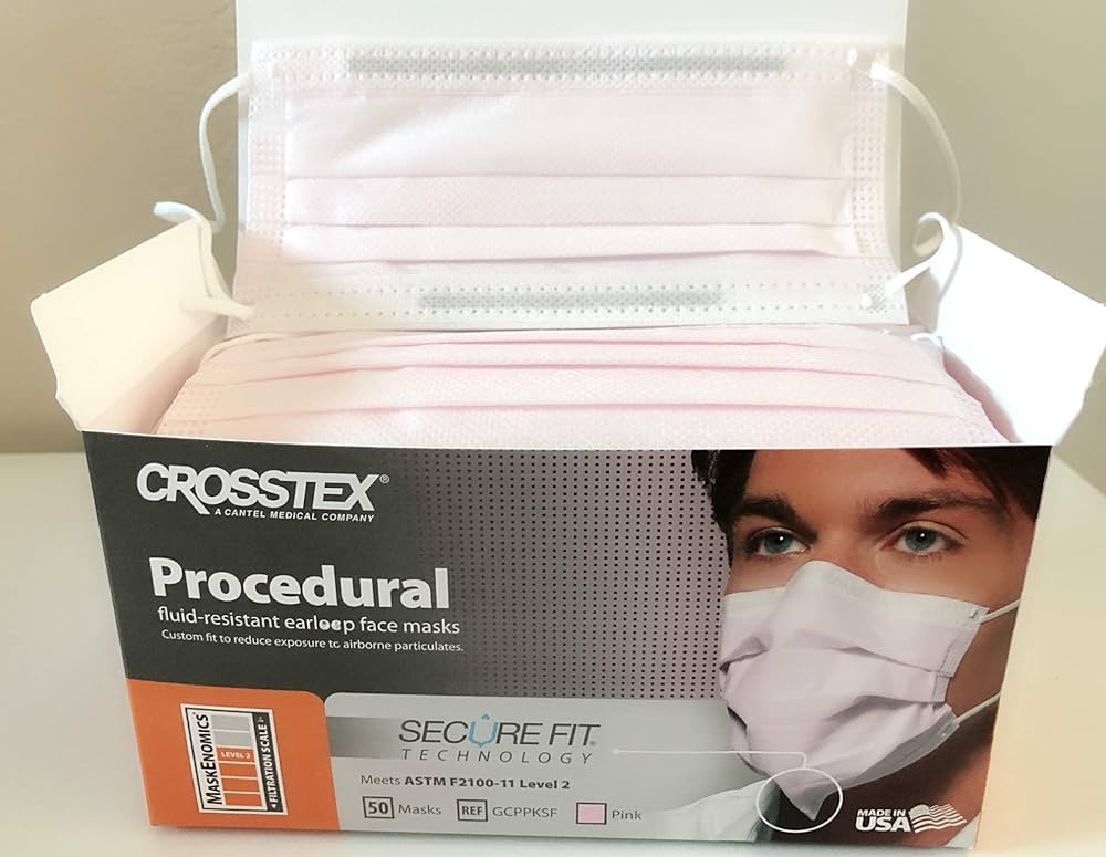 Procedural Earloop with Secure Fit® Technology Face Masks – ASTM Level 2, 50/Box