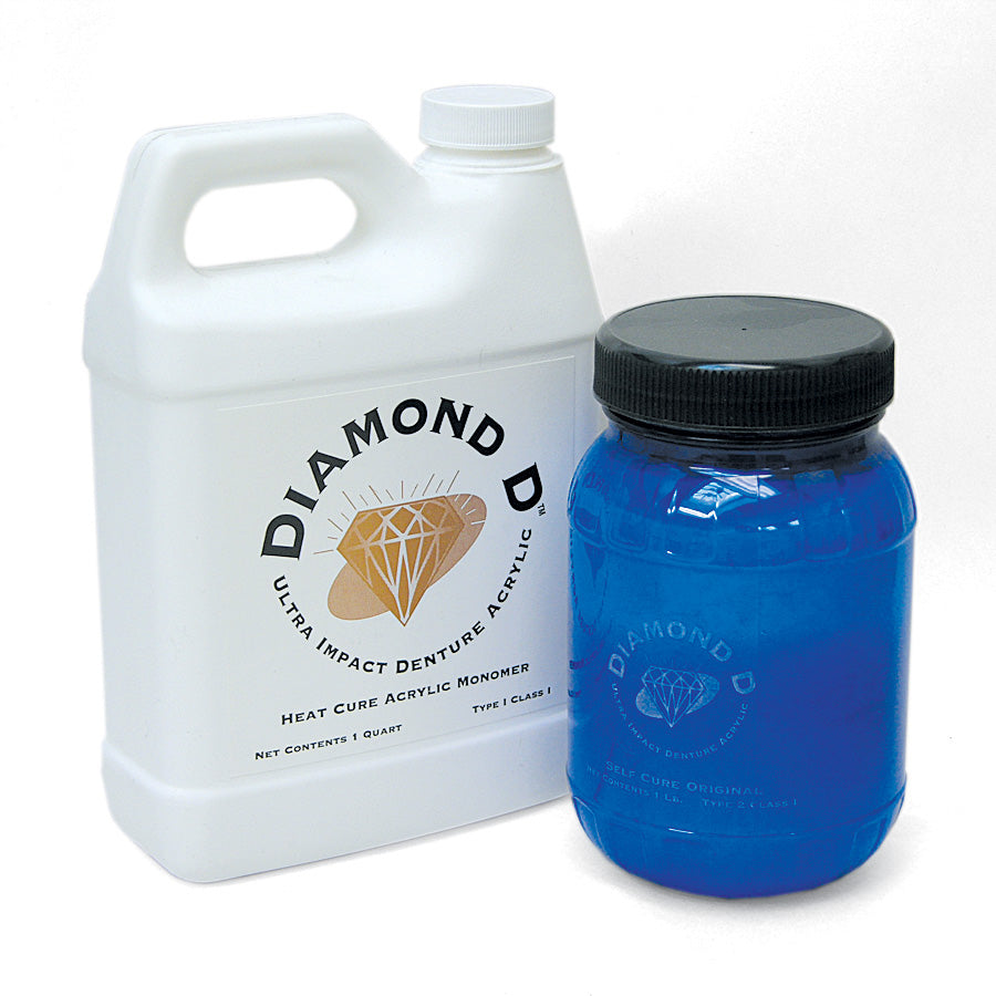 Diamond D® Ultra Impact Dental Acrylic Powder and Liquid Kits