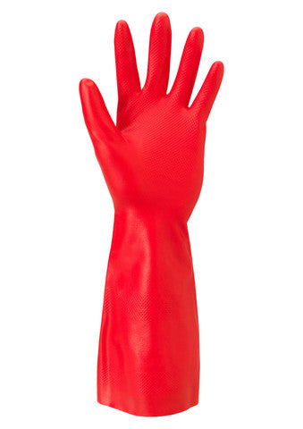 Solvex® Protective Glove, Nitrile, Size 8, Red