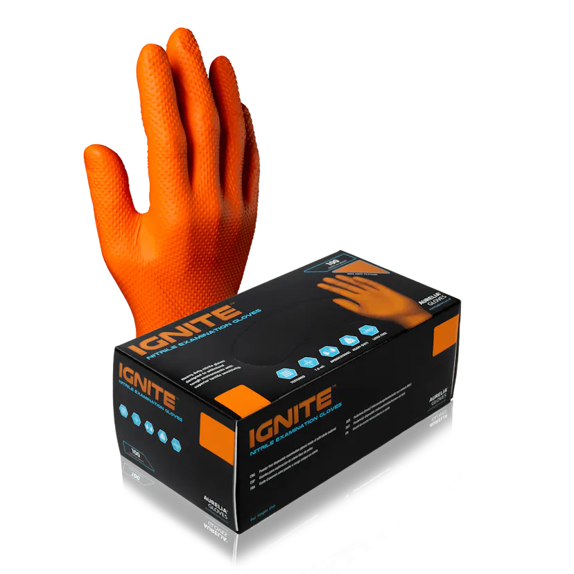 Ignite Powder Free Nitrile Gloves - 100/Box