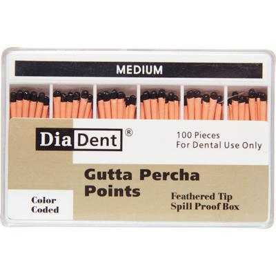 Feathered Tip Gutta Percha Points, 100/Pkg