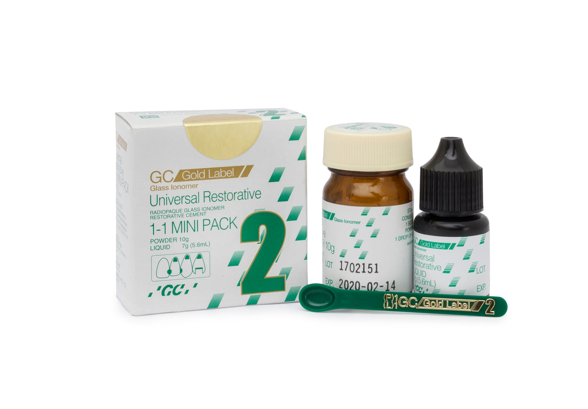 GC Fuji II® Glass Ionomer Restorative, 1:1 Powder/ Liquid Package - Gold Label -  EXP - 10/2024