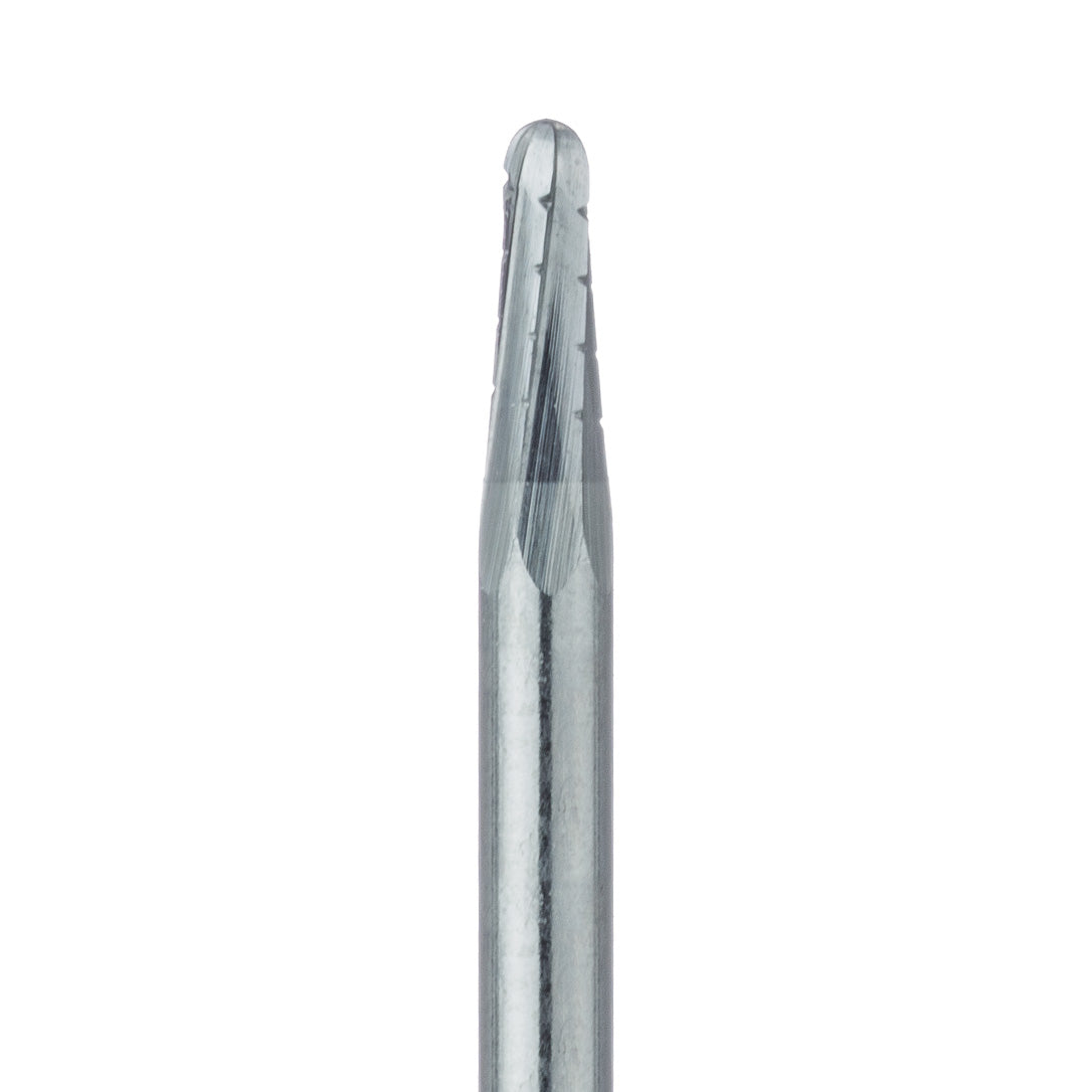 Tungsten Carbide Burs – HM33R Tapered Fissure Cross Cut, FG L, 21 mm Shank Length, 5/Pkg