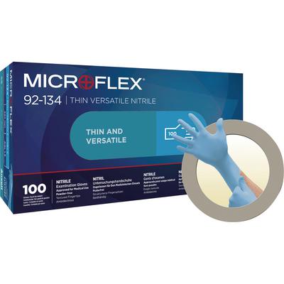 Microflex® 92-134 Nitrile Exam Gloves – Blue, Powder Free, 100/Pkg - EXP - 02/2024