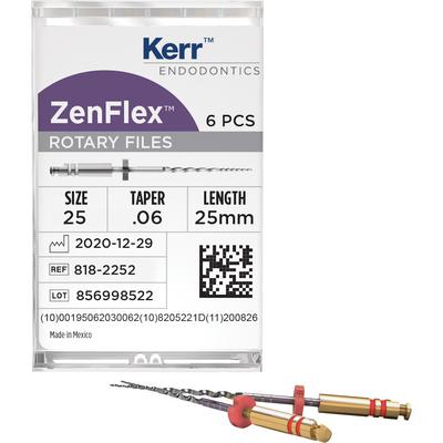 ZenFlex™ NiTi Rotary Shaping Files – 25 mm Length, 6/Pkg