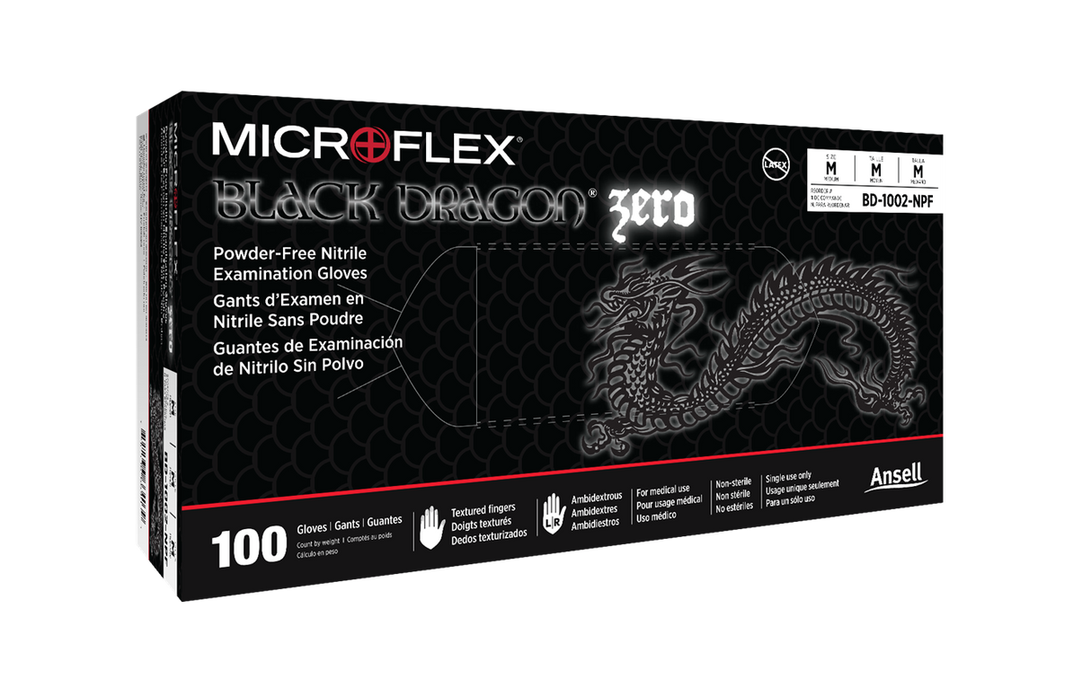 MICROFLEX® Black Dragon® Zero BD-100N - 100/Box