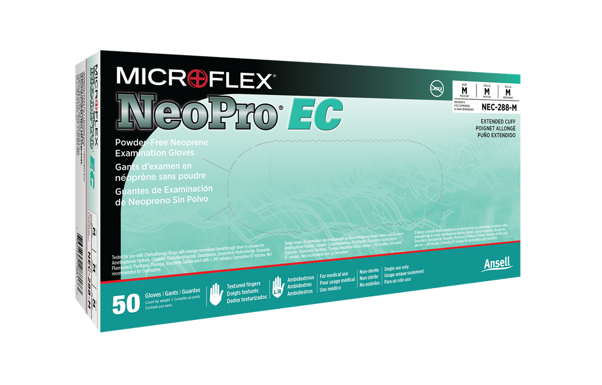 MICROFLEX® NeoPro® EC NEC-288 Neoprene chemical-resistant gloves - 50/Box