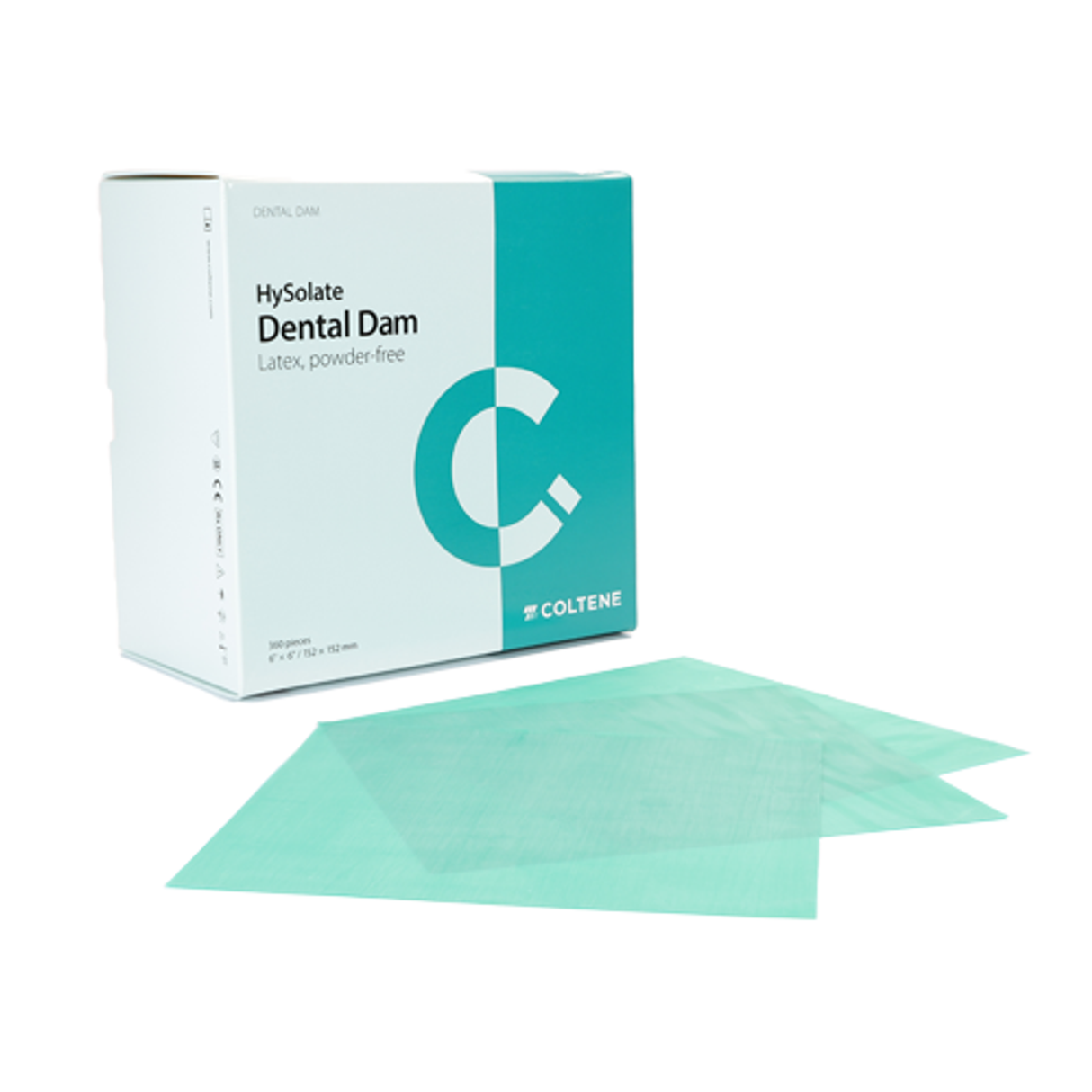 HySolate Latex Dental Dam Green medium 6x6