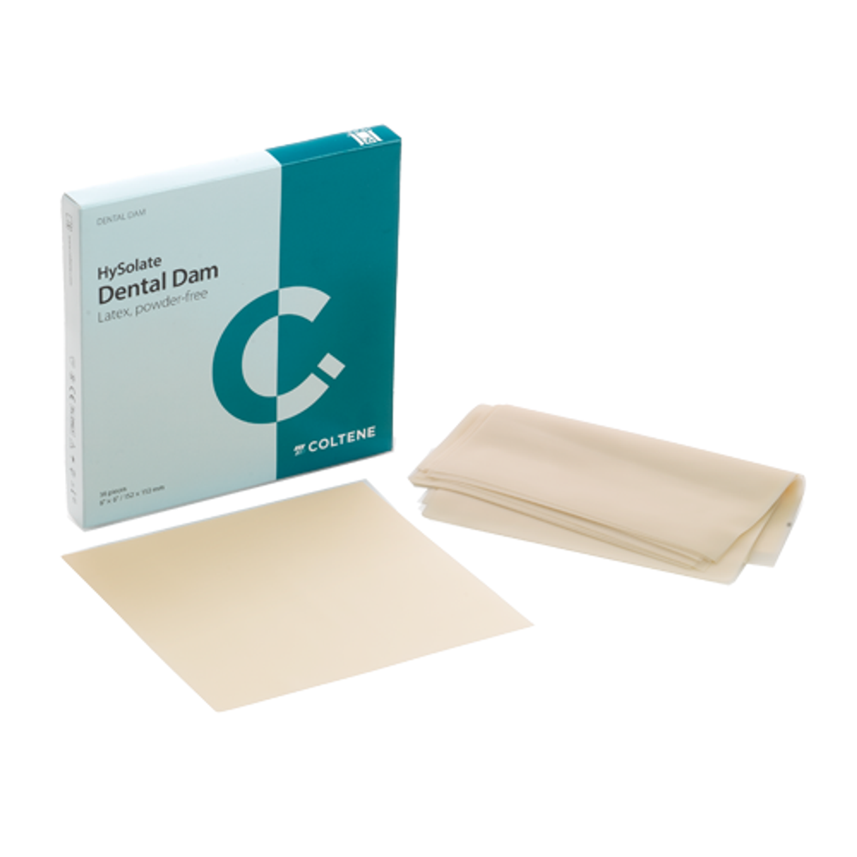 Hysolate Latex Dental Dam – Thin, 152 mm x 152 mm, 36/Pkg