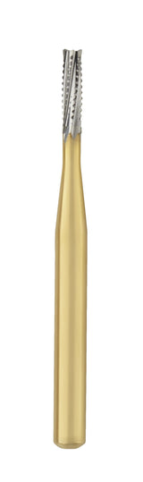 Great White® Gold Series Carbide Burs – FG, Straight Fissure