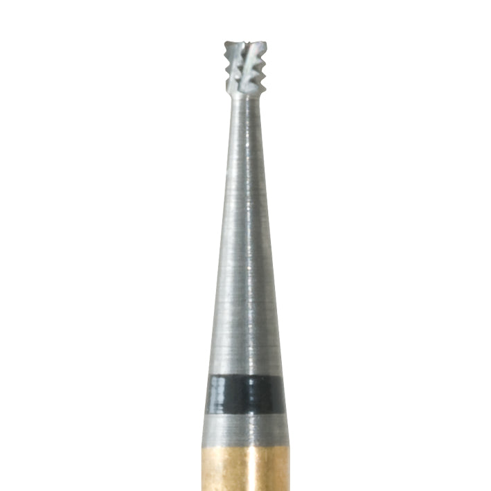 Black Cobra Tungsten Carbide Burs – FG, Inverted Cone, # 24, HM B2-008, 0.8 mm Head Diameter, 5/Pkg