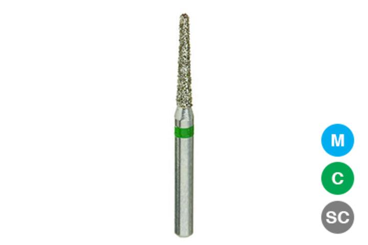 Beyes Diamond Burs Flat End Taper - 10/pk