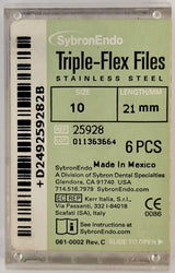 Triple-Flex Stainless Steel Endo Files – 21 mm Length, 6/Pkg