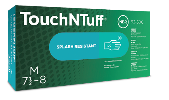 TouchNTuff® Protective Glove, Nitrile, L240mm, Dark Blue