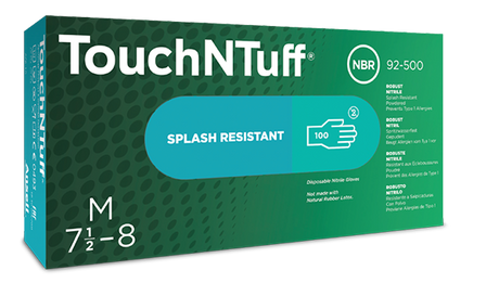 TouchNTuff® Protective Glove, Nitrile, L240mm, Dark Blue