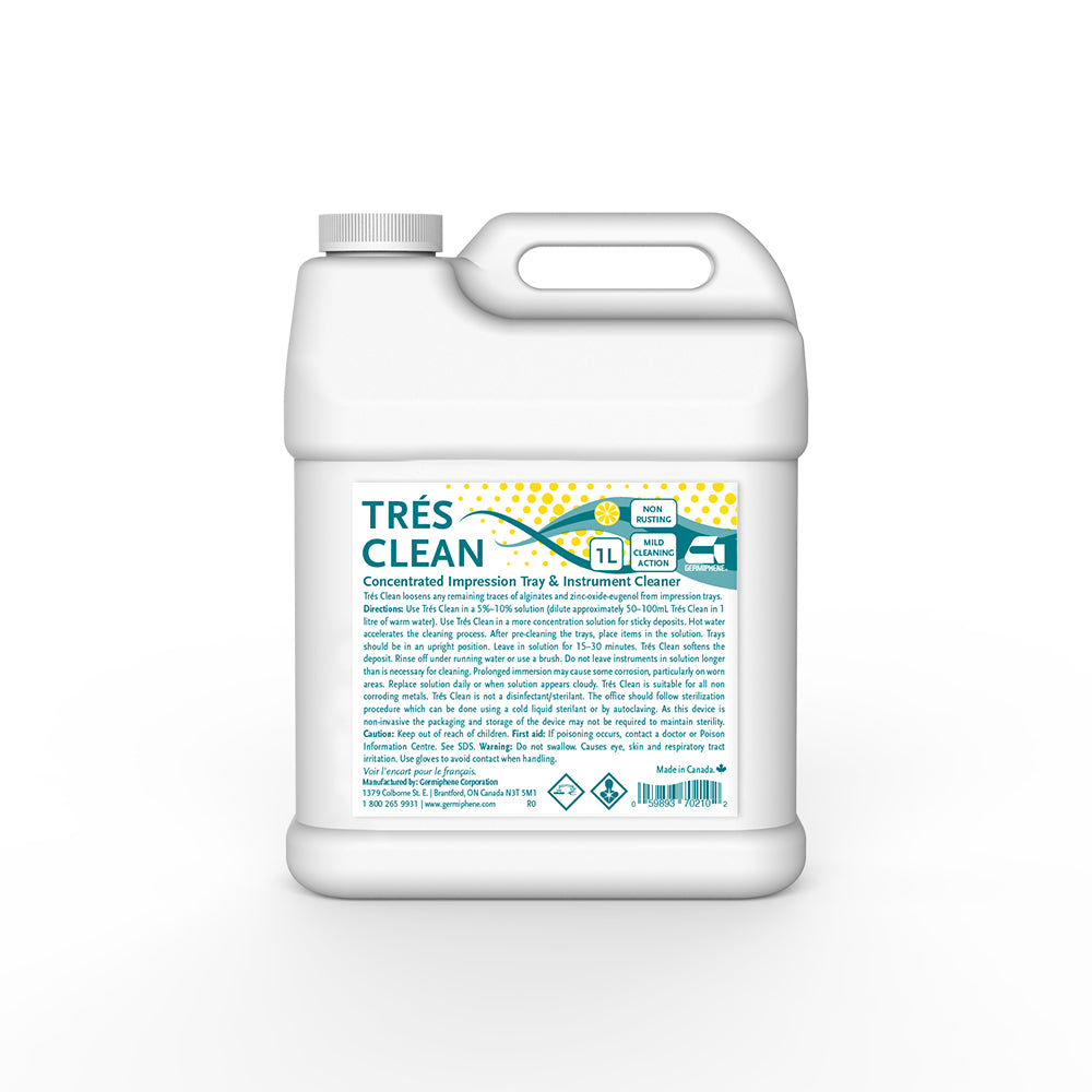 Trés Clean | Concentrated Impression Tray & Instrument Cleaner 1L