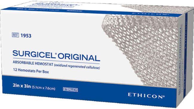 SURGICEL® Original Absorbable Hemostat - 7.5X5CM  | 12/Box | 2 Boxes/Case | Clearance