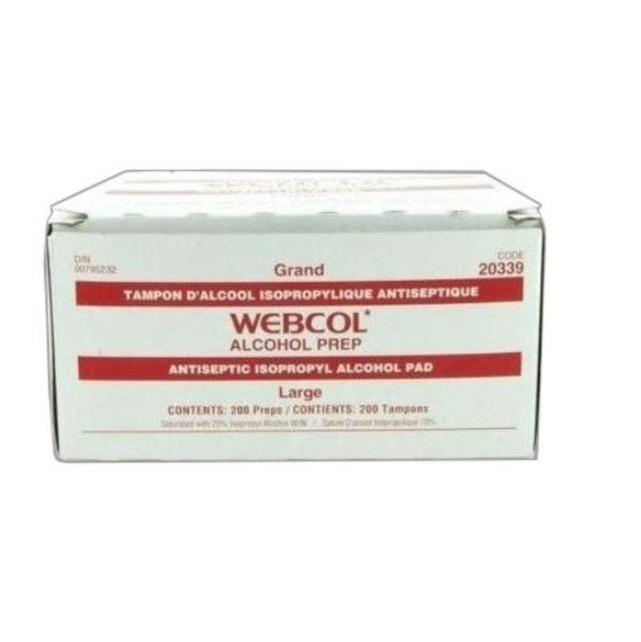 Webcol™ Alcohol Prep Pad, Two-Ply, Sterile