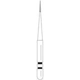 Two Striper® FG Interproximal Trimmer Diamond Burs – FG, Cone Point End, 0.8 mm Major/0.3 mm Minor Diameter, 3.0 mm Length, 5/Pkg