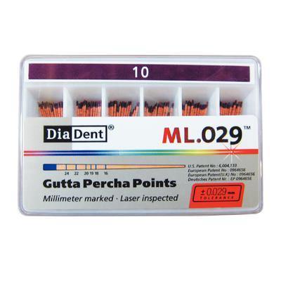 Millimeter Marked and Laser Inspected Gutta Percha Points – Gutta Percha ISO ML.029, 120/Box - 3Z Dental