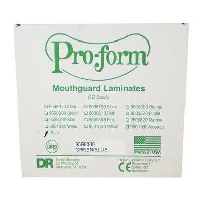 Pro-form Mouthguard Laminates Dual-Color – 0.160", 12/Pkg (PART 1) - 3Z Dental