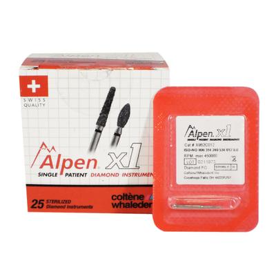 Alpen® x1 Single Use Diamond Burs – FG, 25/Pkg