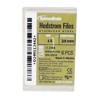 Hedstrom Files – Plastic Handle, Stainless Steel, 6/Pkg