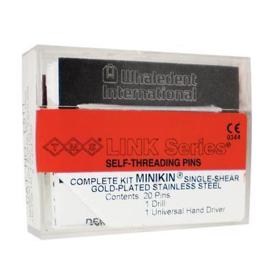 TMS® Link Series® Self-Threading Pins – Minikin Single Shear Kits, Gold-Plated Stainless Steel - 3Z Dental (6151248511168)