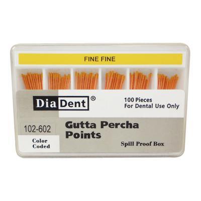 Gutta Percha Points ISO Sizes Nonmarked – Auxiliary Sizes, Spill-Proof and Slide Box, 100/Pkg - 3Z Dental