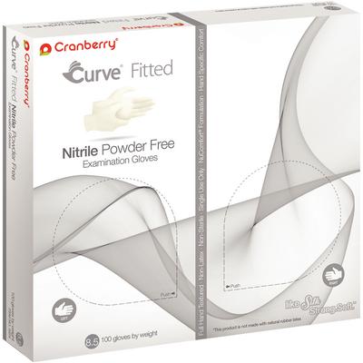 Cranberry Curve™ Fitted Nitrile Gloves, 100/Box