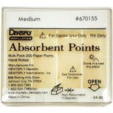 Absorbent Paper Points – Hand Rolled, Nonsterile, 200/Pkg