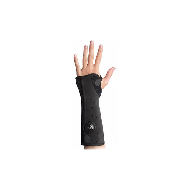 Exos® Short Arm Fracture Brace Left Open Thumb Black 3z Dental