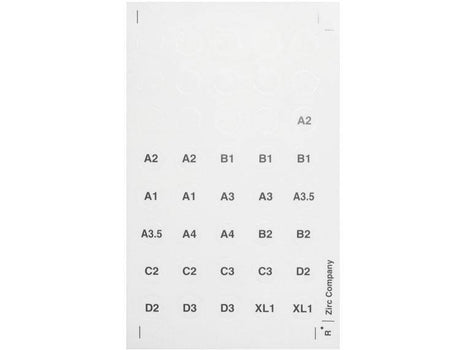 Shade Label Sheet - 3Z Dental (6178357313728)