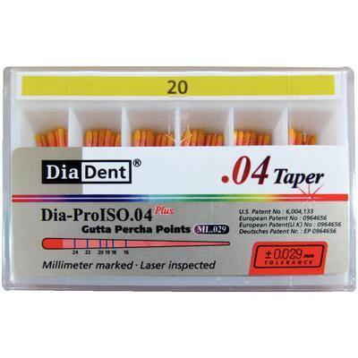 Dia-Pro ISO GT™ Taper Gutta Percha Points – MI.029, 60/Box - 3Z Dental