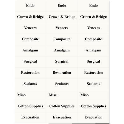 Tub Accessories – Labels, ID Labels - 3Z Dental (6178080915648)