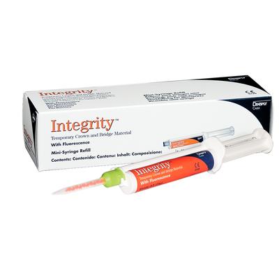 Integrity® Temporary Crown and Bridge Material with Fluorescence, 15 g Mini-Syringe Refill with Mixing Tips