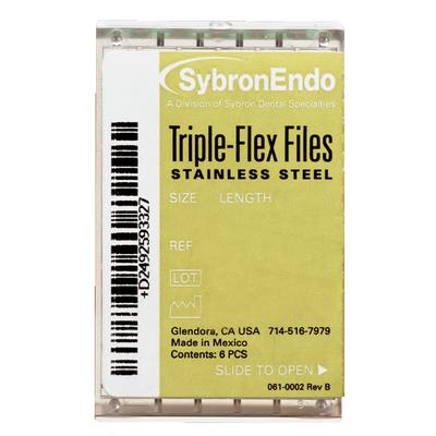 Triple-Flex Stainless Steel Endo Files – 21 mm Length, 6/Pkg