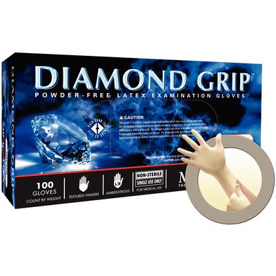 Diamond Grip™ Latex Gloves, 100/Box