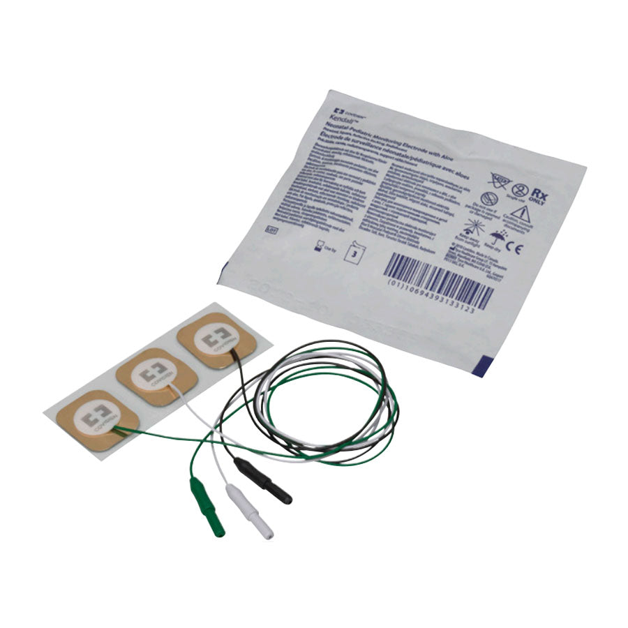 Kendall™ Prewired Reflective Backing EKG Electrode with 0.060IN Socket, Radiolucent, Neonatal